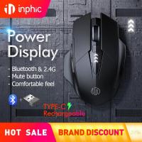 ราคา เมาส์ไร้สาย inphic M6 pro A1 Bluetooth 2 4G Wireless mouse มีแบตในตัว ปุ่มเงียบ Battery Indicator Rechargeable Mouse for MacBook Tablet Laptop Computer Desktop PC (16475898565)