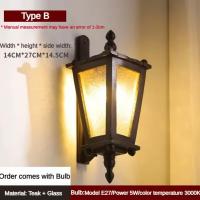 ราคา THAILUCKY โคมไฟติดพนัง ไม้สัก โคมไฟกระจกE27 โคมไฟทางเดิน สไตล์วินเทจ ตกแต่งบ้าน โรงแรม มีหลายแบบ (18807325740)