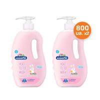 ราคา KODOMO Head to Toe Wash แชมพูสบู่เหลว โดโดโม Pink Hanabaki 800 มล 2 ขวด (16616474807)