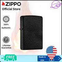 ราคา Zippo Classic Black Crackle Windproof Pocket Lighter Zippo 236คลาสสิกสีดําแตก ไฟแช็กไม่มีเชื้อเพลิงภายใน (12178613897)