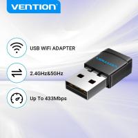 ราคา Vention USB wifi ตัวรับสัญญาณ wifi 5G 2 4G ตัวดึงสัญญาณ wifi Wireless USB Adapters for PC Computer Netowrk Ethernet dongle wifi plus wifi receiver ไวไฟไร้สาย 5g ตัวรับสัญญาณไวไฟ (15759449661)