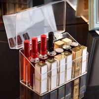 ราคา กล่องเก็บลิปสติก ที่เก็บลิปสติก กล่องลิปสติก18ช่อง พร้อมฝาปิด กันฝุ่น กันน้ำ (4378664724)
