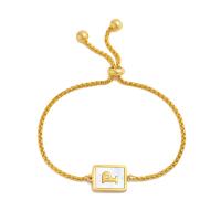 ราคา สร้อยข้อมือเริ่มต้น A Z สำหรับผู้หญิงสร้อยข้อมือโซ่สแตนเลสสีทองตัวอักษร26ตัว (16323135617)