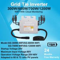 ราคา Y H 300W 600W 700W 1200W grid tie inverter พร้อมการสื่อสาร WIFI กันน้ำ MPPT วางซ้อนกันได้ DC30 60V อินพุตพลังงานแสงอาทิตย์ AC220V เอาต์พุตคลื่นไซน์บริสุทธิ์ส (15192392449)