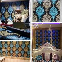 ราคา Wallpaper Sticker วอลเปเปอร์ผนัง สติ๊กเกอร์ผนัง แบบมีกาวในตัว ลายหลุยส์ดำฟ้าทอง ขนาด 45 ซม X 10 เมตร แถมฟรีแผ่นรีด (1079954848)