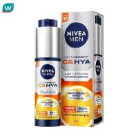 Nivea Men Extra Bright C Hya Age Defense Vitamin Serum SPF30 45ml (นีเวีย เมน เอ็กซ์ตร้า ไบรท์ ซีแอนด์ไฮยา เอจ ดีเฟนซ์ วิตามิน เซรั่ม SPF30 45 มล.)