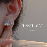 ราคา ESCOBAL ต่างหูเงินแท้ Planet Love สไตล์สวยหรู ต่างหูเพชร ตุ้มหูเงินแท้ ต่างหูแฟชั่น ตุ้มหูเงินแท้ ต่างหูน่ารัก earring (18788773272)
