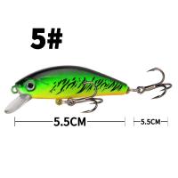 ราคา 5 5ซม 6 7G Minnow เหยื่อตกปลาที่เคลื่อนไหวได้เหยื่อแบบแข็งปลอม Bass Wobblers Lures (1324252305)