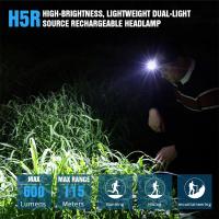 ราคา TrustFire H5R 600lm ไฟหน้า150 มุมกว้าง USB ไฟหน้าแบบชาร์จไฟได้การบินอลูมิเนียมกันน้ำและกันฝุ่นเหมาะสำหรับกิจกรรมกลางแจ้งเช่นตกปลา แคมป์ ปีนเขา (12855550293)