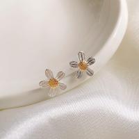 ราคา Suwann na shop ราคาต่อคู่ ต่างหู ต่างหูเงินแท้ ต่างหูดอกเดซี่ (12419538658)