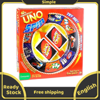 ราคา UNO Spin Card Board Game For Family Party Game Ages 6 Boy child Girl Toy Gift (1575492327)