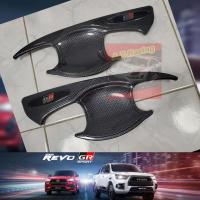 ราคา กันรอยประตู เบ้ากันรอย ถ้วยเปิดประตู REVO โลโก้ GR SPORT สีแคปล่า รถแคป เบ้า มือจับ หรือ เบ้าแคป เบ้า 4 ประตู รองรับรุ่น REVO ปี 15 24 (18495115060)