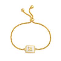 ราคา สร้อยข้อมือเริ่มต้น A Z สำหรับผู้หญิงสร้อยข้อมือโซ่สแตนเลสสีทองตัวอักษร26ตัว (16323135615)