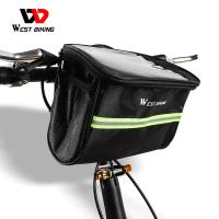 ราคา WEST BIKING กระเป๋าปั่นจักรยานจักรยานกระเป๋าด้านหน้า MTB สะท้อนแสงจักรยานกระเป๋าใส่ของบรรทุกจักรยาน Pannier ท่อเฟรมขี่จักรยานแฮนด์กระเป๋า (648762854)