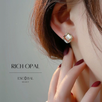 ราคา ESCOBAL พร้อมส่ง ต่างหูเงินแท้ Rich opal สไตล์สวยหรู ตุ้มหูเงินแท้ ต่างหูแฟชั่น ตุ้มหูเงินแท้ ต่างหูเกาหลี ต่างหูมินิมอล (17243910878)