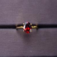 ราคา แหวนพลอยโกเมนจันทบุรี Garnet เรือนเงินแท้92 5 ชุบทองคำ 24K พลอยสีแดงอมน้ำตาล เนื้อใส ไซส์นิ้ว 52 เบอร์6US มีใบรับประกันสินค้า (9089944104)