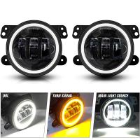 ราคา หนึ่งคู่ 3 5 นิ้ว 4 นิ้วไฟตัดหมอก LED พร้อมวงแหวนสำหรับรถจี๊ป โตโยต้า รถจักรยานยนต์ ไฟตัดหมอกพร้อมไฟเลี้ยวสีเหลืองอำพัน (17543620101)