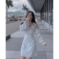 ราคา KoreanDress พร้อมส่งจากกทม มาถึงใน 3 5 วัน เดรส เดรสผู้หญิง เดรสขาสั้น สีขาวและดำ เดรสออกงาน ชุดฮาวายหญิง เสื้อใส่เที่ยว ชุดไปทะเล (15966475391)