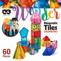 ราคา Magnetic Tiles Geometric Wonder 60 Pieces แผ่นตัวต่อแม่เหล็กทรงเรขาคณิต 60 ชิ้น (17156252936)