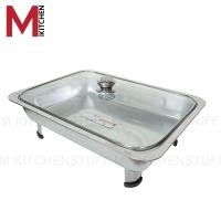 ราคา M KITCHEN ถาดบุฟเฟ่ต์ ถาดอุ่นอาหาร ถาดสแตนเลส ถาดอาหาร ถาดฝาแก้ว สำหรับใส่อาหาร ขนาด 40 30 5 ซม (2698710636)