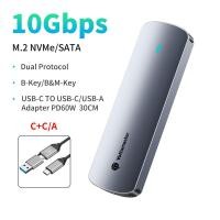 ราคา Yottamaster M 2 NVMe SATA Dual Protocol กล่องฮาร์ดดิสก์ Type C Gen2 USB3 2 10Gbp SSD กล่องแฟลชไดร์ฟแล็ปท็อป M2 (18842117489)