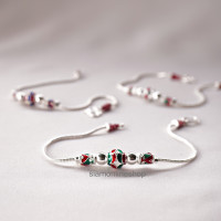 ราคา Siamonlineshop สร้อยข้อมือ ชุบเศษทองคำขาว แกะสลัก ลงยา หนัก 2 สลึง เลือกลายไม่ได้ (18854223151)