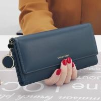 ราคา แฟชั่นกระเป๋าสตางค์แบบยาวสำหรับผู้หญิงกระเป๋าสตางค์อเนกประสงค์กระเป๋าสดหญิงผู้ถือบัตรคลัทช์ (1804894534)