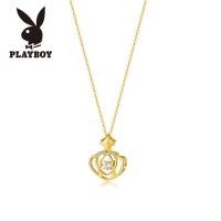 ราคา Playboy Luxury Zircon Rose Gold สร้อยคอ2023ใหม่สวยหรูสไตล์เกาหลีเครื่องประดับสแตนเลสวัสดุสร้อยคอแสนสวยงาม (18250497706)