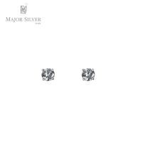 ราคา ต่างหูเงินแท้ 92 5 จับเพชรCZ 234567 มิล ต่างหูเงินแท้ 100 Major Silver (9037827233)