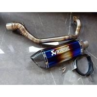 ราคา ท่อ HONDA FORZA300 ปีเก่า 2014 2017 ชุดท่อ Forza300 AK14 นิ้วสีรุ้งปากเคฟล่า (7982735591)