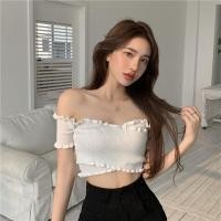 ราคา พร้อมส่ง เสื้อปาดไหล่ เสื้อเปิดไหล่ สม็อกไขว้หน้า งานสวยผ้า ใส่นุ่มสบายไม่คัน เสื้อไหมพรมปาดไหล่ (16327711727)
