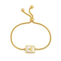 ราคา สร้อยข้อมือเริ่มต้น A Z สำหรับผู้หญิงสร้อยข้อมือโซ่สแตนเลสสีทองตัวอักษร26ตัว (16323135602)