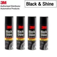 ราคา x4 ขวด 3M แบล็ค แอนด์ ชายน์ ผลิตภัณฑ์ทำความสะอาดและเคลือบเงายางรถยนต์ชนิดโฟม 440 มล Black Shine (870916752)