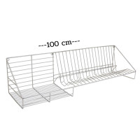 ราคา RAK HOME ชั้นวางจาน ที่คว่ำจาน ที่คว่ำถ้วยจาน ชั้นวางของ ชั้นตะแกรงคว่ำจานติดผนัง ที่คว่ำจานสแตนเลสแท้100 ยาว 60 cm (12724354976)