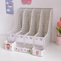 ราคา ฟรีสติ๊กเกอร์ กล่องเก็บเอกสาร 4ช่อง แฟ้มเก็บเอกสาร กล่องเก็บหนังสือ กล่องใส่เอกสาร ใส่ A4 ได้ แฟ้มใส่หนังสือ (16439572592)