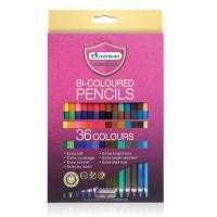 ราคา รุ่นใหม่ สีสดกว่าเดิม ดินสอสี สีไม้ มาสเตอร์อาร์ต Master art 12 24 36 48สี มี แบบแท่งยาว1หัว และ แบบ 2 หัว 1 กล่อง (17468411381)