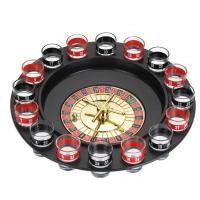 ราคา เกมพนันรูเล็ต Roulette Wheel แก้วเหล้ายิงด้วยลูกเหล็ก 2 ลูกและแก้ว 16 ใบ รุ่น DrinkingRoulete03B J1 rim (310905707)