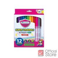 ราคา Master Art มาสเตอร์อาร์ต ปากกา ปากกาเมจิก ล้างออกได้ 12 สี รุ่นคลาสสิค MWM12T จำนวน 1 กล่อง (14646326545)