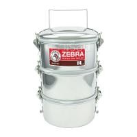 ราคา Zebra ปิ่นโต Smart Lock 14ซม 3 ชั้น ตราหัวม้าลาย 150247 ปิ่นโตม้าลาย แยกชั้นพกพาได้ (15270742373)