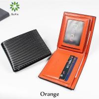 ราคา QuXis ใหม่คาร์บอนไฟเบอร์ผู้ชายหนังกระเป๋าสตางค์ใส่เหรียญบัตรเครดิต RFID ผู้ถือ Bi Fold หนังกระเป๋าใส่บัตรดีไซน์เรียบง่ายกระเป๋าสตางค์อัจฉริยะกระเป๋าสตางค์สีดำ (17088306149)