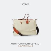 ราคา COVE Weekender Bag กระเป๋าเดินทางสะพายข้าง ผ้าแคนวาสแต่งหนังแท้ กันน้ำ มีช่องแยกรองเท้า (1346814171)