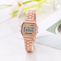 ราคา ผู้ชายนาฬิกาเต็มเหล็กอิเล็กทรอนิกส์ LED ดิจิตอลแฟชั่นอัลตร้าบางสแควร์นาฬิกาข้อมือผู้หญิง นาฬิกานักเรียนดิจิตอล (16639479218)