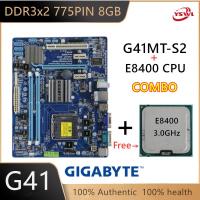 ราคา สำหรับ Gigabyte G41MT S2เมนบอร์ด DDR3 Wiht ฟรี Intel E5700หรือ E8400เครื่องประมวลผลซีพียู LGA 775 Pin SATA III 8GB Dual Socket MATX พีซีดั้งเดิมเมนบอร์ดเดสก์ท็อป Combo ชุด (7526724307)