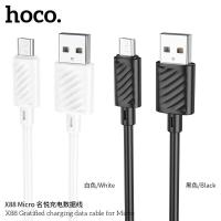 ราคา ใหม่ Hoco X88 Gratified Charging data cable 1m 2 4A สายชาร์จรุ่นใหม่ ใช้สำหรับ for L MicroUSB Type C พร้อมส่ง (16629532193)