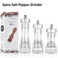 ราคา พร้อมกล่อง ที่บดพริกไทย ที่บดพริกไทยอะคริลิค ขวดบดพริกไทย Spice Salt Pepper Grinder เกลือ เครื่องเทศ แกนบดเซรามิก ขวดบดพริกไทย Pepper Mills Kitchen Tools (13004315500)