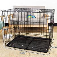 ราคา PetStern กรงสัตว์เลี้ยง กรงแมว กรงสุนัข กรงกระต่าย กรงหมาพับได้ กรงสุนัขพับได้ สามารถเปิดได้ฝาบน มีถาด สีดำ ขนาด 60 42 50 CM (11555859651)