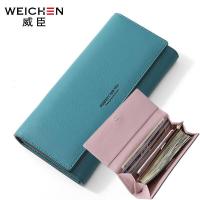 ราคา WEICHEN Long Wallet PU Leather Ladies Purse Card Holder Phone Pocket Brand Designer Women Wallet Clutch Female Portfel Carteira (9508235408)