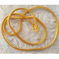 ราคา 2สร้อยคอลายสี่เสาตันหนัก1สลึง ฟรีตะขอ งานคุณภาพสีเหมือนของจริง (16723782641)