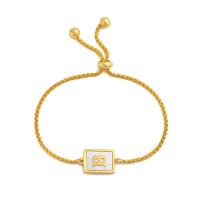 ราคา สร้อยข้อมือเริ่มต้น A Z สำหรับผู้หญิงสร้อยข้อมือโซ่สแตนเลสสีทองตัวอักษร26ตัว (16323135603)
