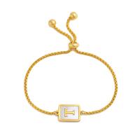 ราคา สร้อยข้อมือเริ่มต้น A Z สำหรับผู้หญิงสร้อยข้อมือโซ่สแตนเลสสีทองตัวอักษร26ตัว (16323135621)